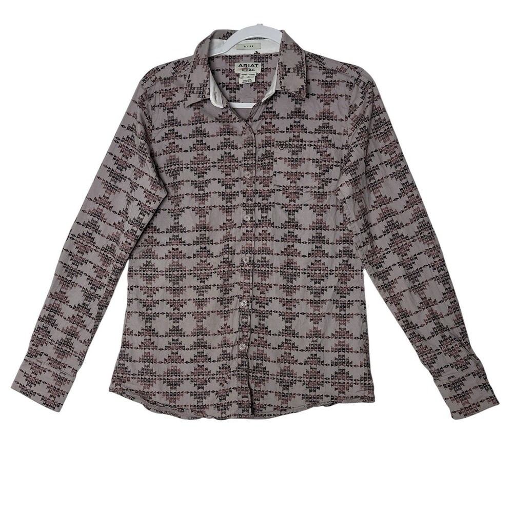 Ariat Women's Kirby Stretch Shirt Medium Starlight Print Long Sleeve Cowgirl